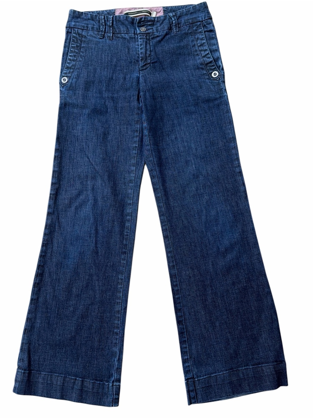 Daughters of the Liberation Nautical Wide-Leg Denim Trousers
